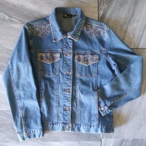 Sunburst Embellished Jean Jacket